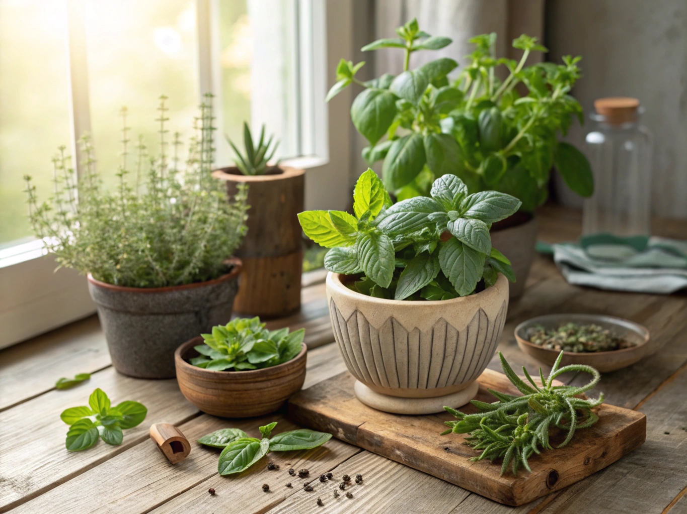 Naturlige urter og planter, der bruges i Lunetherion formuleringer