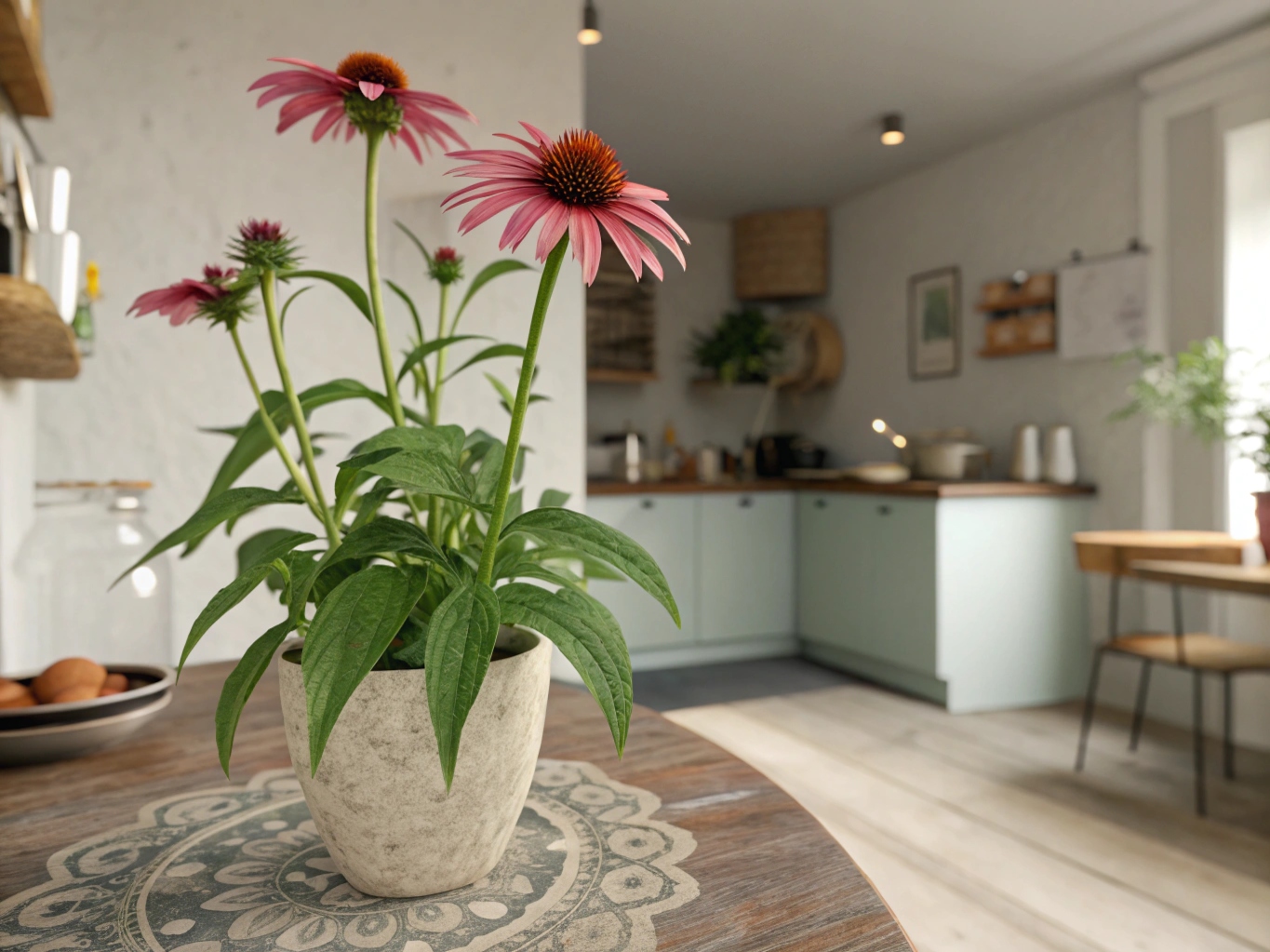 Frisk echinacea plante